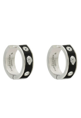 Kurt Geiger Обици Enamel Eagle Hoops 8838205429 Черен - Pepit.bg