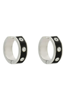 Kurt Geiger Обици Enamel Eagle Hoops 8838205429 Черен - Pepit.bg