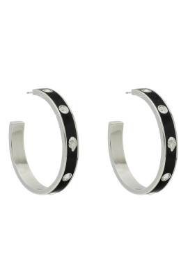 Kurt Geiger Обици Enamel Eagle Lg Hoops 9400805429 Черен - Pepit.bg
