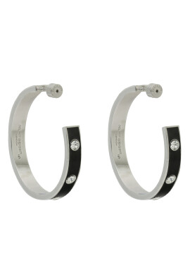 Kurt Geiger Обици Enamel Eagle Lg Hoops 9400805429 Черен - Pepit.bg