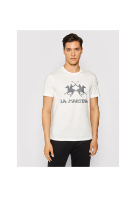 La Martina Тишърт Jersey CCMR01 JS206 Бял Regular Fit - Pepit.bg