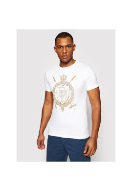 La Martina Тишърт RMRE02 JS206 Бял Slim Fit - Pepit.bg