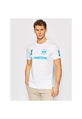 La Martina Тишърт TMR309 JS206 Бял Regular Fit - Pepit.bg