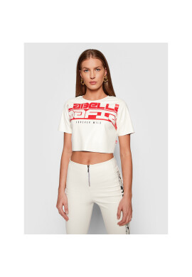 LaBellaMafia Блуза 21767 Бял Cropped Fit - Pepit.bg