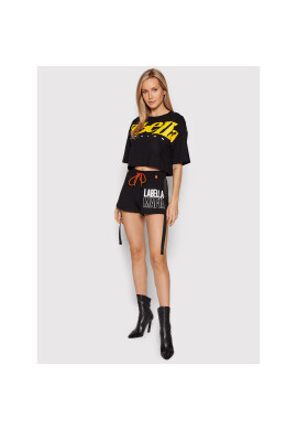 LaBellaMafia Тишърт 21716 Черен Relaxed Fit - Pepit.bg