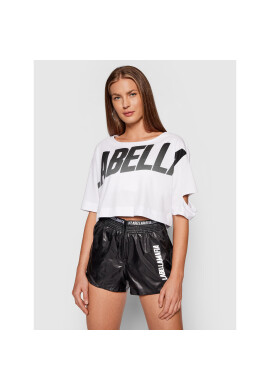 LaBellaMafia Тишърт 21776 Бял Cropped Fit - Pepit.bg
