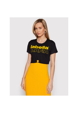 LaBellaMafia Тишърт 23666 Черен Regular Fit - Pepit.bg