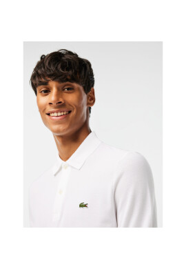 Lacoste Тениска с яка и копчета PH4013 Бял Regular Fit - Pepit.bg
