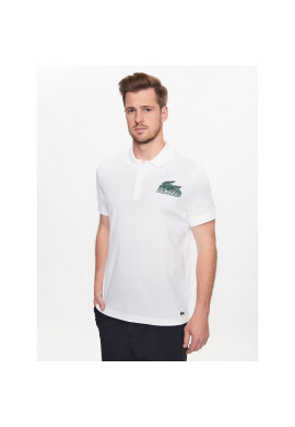 Lacoste Тениска с яка и копчета PH5076 Бял Regular Fit - Pepit.bg