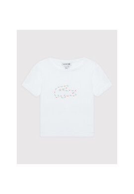Lacoste Тишърт TJ2141 Бял Regular Fit - Pepit.bg