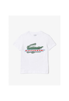 Lacoste Тишърт TJ5335 Бял Regular Fit - Pepit.bg