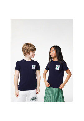 Lacoste Тишърт TJ7485 Тъмносин Regular Fit - Pepit.bg