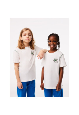 Lacoste Тишърт TJ7488 Екрю Regular Fit - Pepit.bg