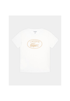 Lacoste Тишърт TJ9732 Бял Regular Fit - Pepit.bg