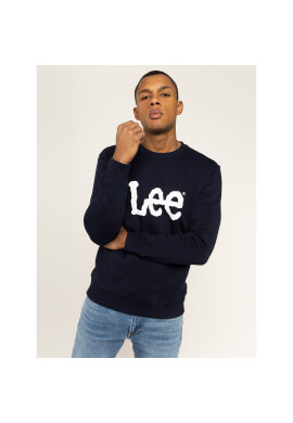 Lee Суитшърт Basic Crew Logo L80XTJMA Тъмносин Regular Fit - Pepit.bg