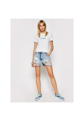 Lee Тишърт Logo L44NEPLJ Бял Slim Fit - Pepit.bg