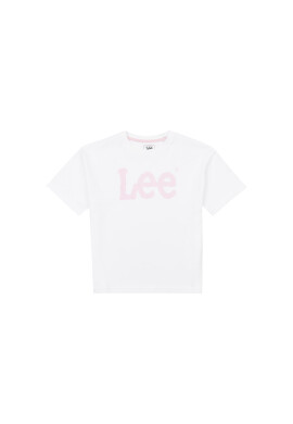 Lee Тишърт Wobbly Graphic LEG5030 Бял Regular Fit - Pepit.bg