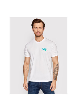 Lee Тишърт Wobbly Logo L65QAILJ Бял Regular Fit - Pepit.bg