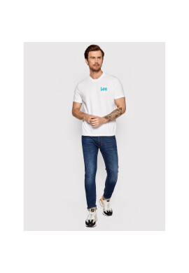 Lee Тишърт Wobbly Logo L65QAILJ Бял Regular Fit - Pepit.bg