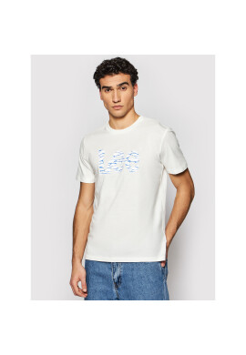 Lee Тишърт Wobbly Logo Tee L65QAINQ Бял Regular Fit - Pepit.bg