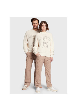 Leeves Пуловер Unisex Antelope Екрю Regular Fit - Pepit.bg