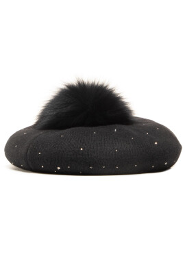 Liu Jo Барета Basco Con Pompon E 2F0038 M0300 Черен - Pepit.bg