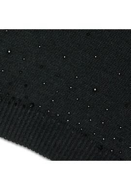 Liu Jo Шал Sciarpa Logo Strass 3F1016 M0300 Черен - Pepit.bg