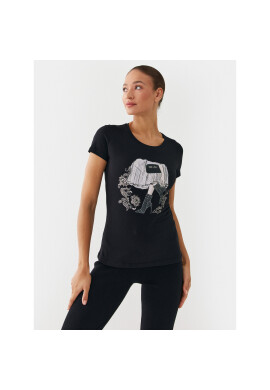 Liu Jo Тишърт MF3272 J6409 Черен Regular Fit - Pepit.bg