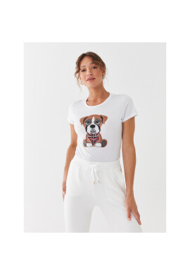 Liu Jo Тишърт MF3313 J6410 Бял Regular Fit - Pepit.bg