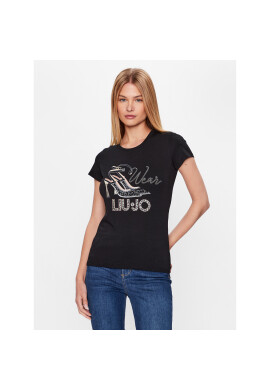 Liu Jo Тишърт WF3090 JS003 Черен Regular Fit - Pepit.bg