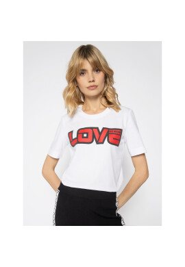 LOVE MOSCHINO Тишърт W4F152AM 3876 Бял Regular Fit - Pepit.bg