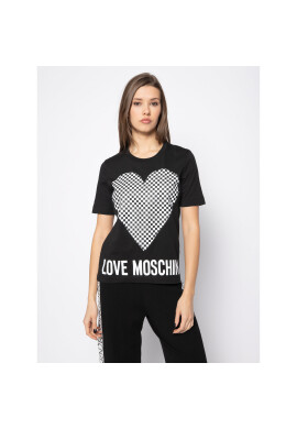 LOVE MOSCHINO Тишърт W4F152CM 3876 Черен Regular Fit - Pepit.bg
