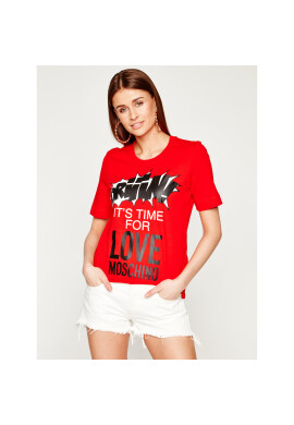 LOVE MOSCHINO Тишърт W4F152EM 3876 Червен Regular Fit - Pepit.bg