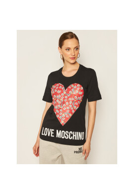 LOVE MOSCHINO Тишърт W4F152LM 3876 Черен Regular Fit - Pepit.bg