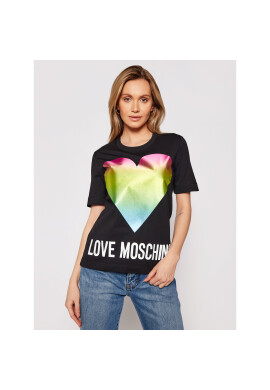 LOVE MOSCHINO Тишърт W4F152TM 3876 Черен Regular Fit - Pepit.bg