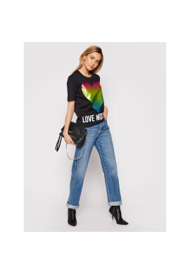 LOVE MOSCHINO Тишърт W4F152TM 3876 Черен Regular Fit - Pepit.bg