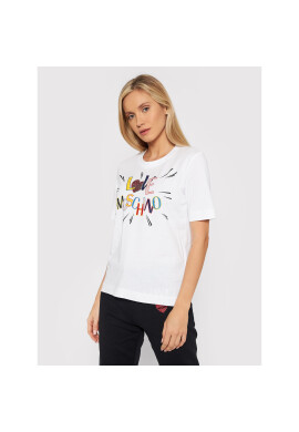 LOVE MOSCHINO Тишърт W4F153EM 3876 Бял Regular Fit - Pepit.bg