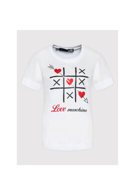 LOVE MOSCHINO Тишърт W4F153JM 3876 Бял Regular Fit - Pepit.bg