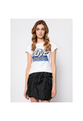 LOVE MOSCHINO Тишърт W4F301PM 3876 Бял Regular Fit - Pepit.bg