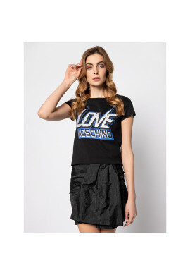 LOVE MOSCHINO Тишърт W4F301PM 3876 Черен Regular Fit - Pepit.bg