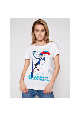 LOVE MOSCHINO Тишърт W4F302DE 1951 Бял Regular Fit - Pepit.bg