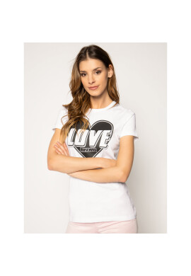 LOVE MOSCHINO Тишърт W4F7357E 1698 Бял Regular Fit - Pepit.bg
