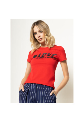 LOVE MOSCHINO Тишърт W4F7358E 1698 Червен Regular Fit - Pepit.bg