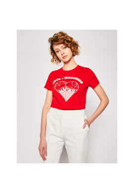 LOVE MOSCHINO Тишърт W4F7365M 3876 Червен Regular Fit - Pepit.bg