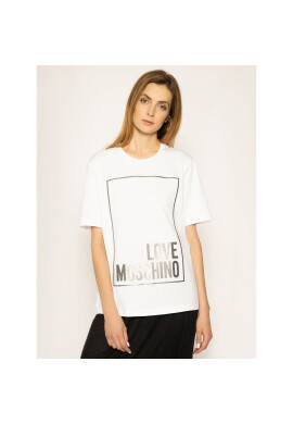 LOVE MOSCHINO Тишърт W4F8731M 3876 Бял Regular Fit - Pepit.bg