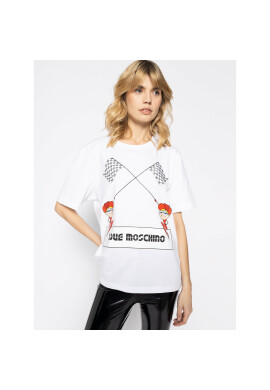 LOVE MOSCHINO Тишърт W4F8732M 3876 Бял Regular Fit - Pepit.bg