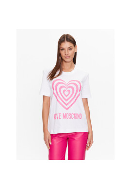 LOVE MOSCHINO Тишърт W4H0637M 3876 Бял Regular Fit - Pepit.bg