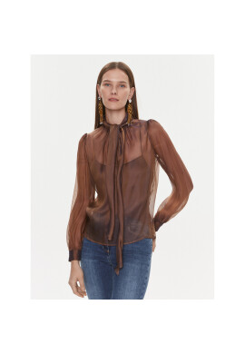Luisa Spagnoli Блуза Luccichio 540315 Кафяв Regular Fit - Pepit.bg