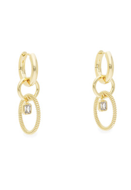 Luv AJ Обици Camille Multi Hoops FW22-E-CMH-G Златист - Pepit.bg