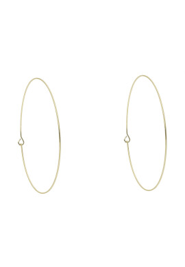 Luv AJ Обици Capri Wire Hoops PH17E-CWH-G Златист - Pepit.bg